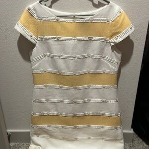 Vince Camuto, Size 10, White and yellow dress